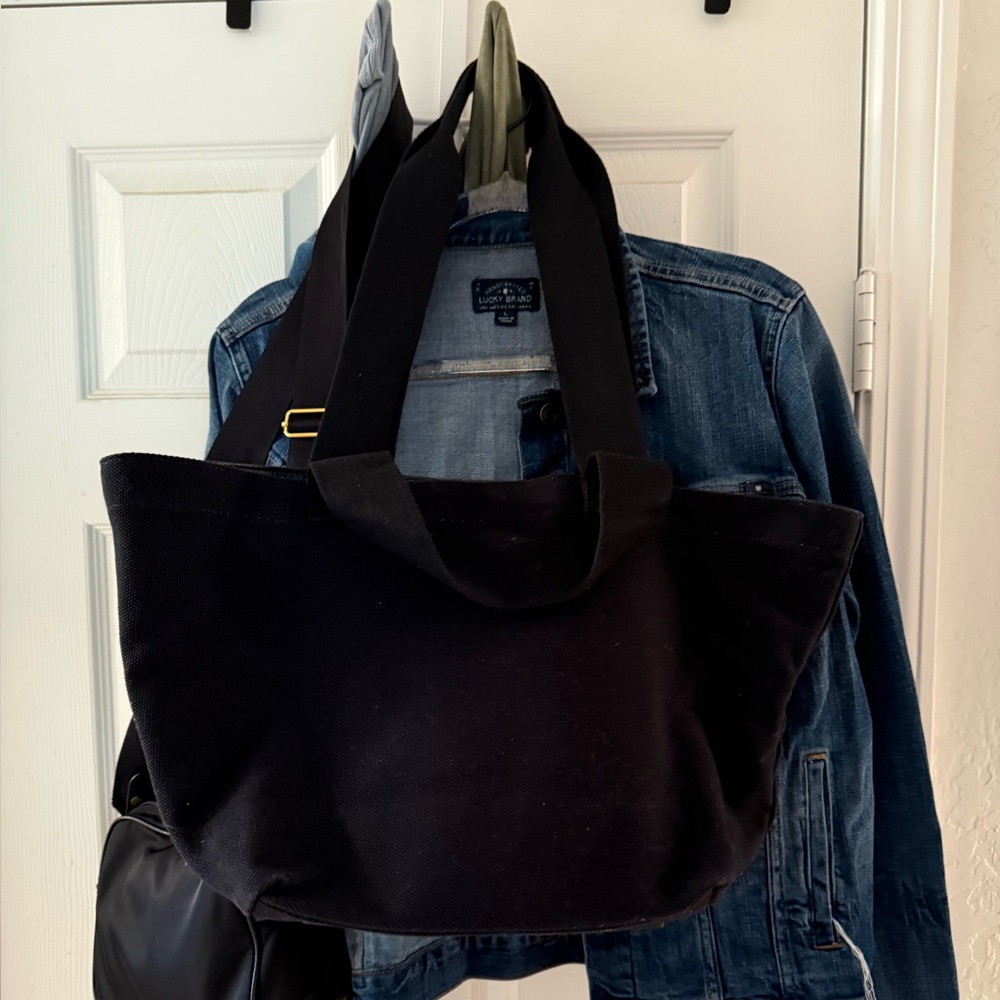ALL SAINTS Celeste Clarendon Canvas Tote Black - Picture 4 of 14
